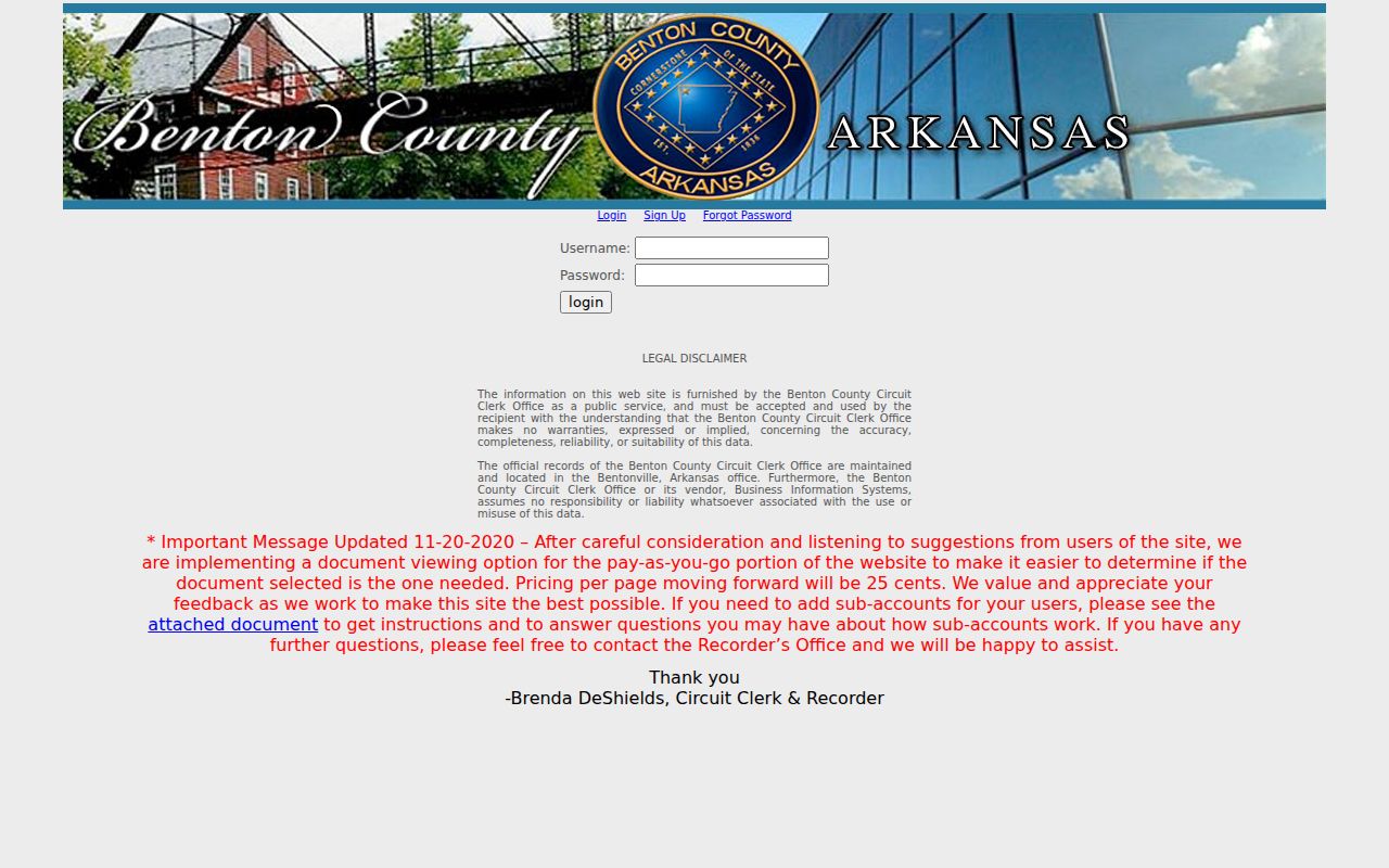Rogers people search Benton County land-record portal